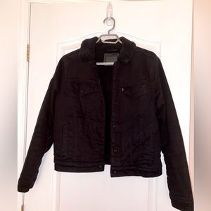 Levi’s Black Jean Jacket Sherpa Lined